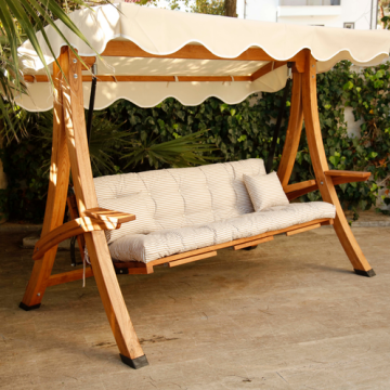 Antik S2500 Bahçe Salıncağı Krem Çizgili