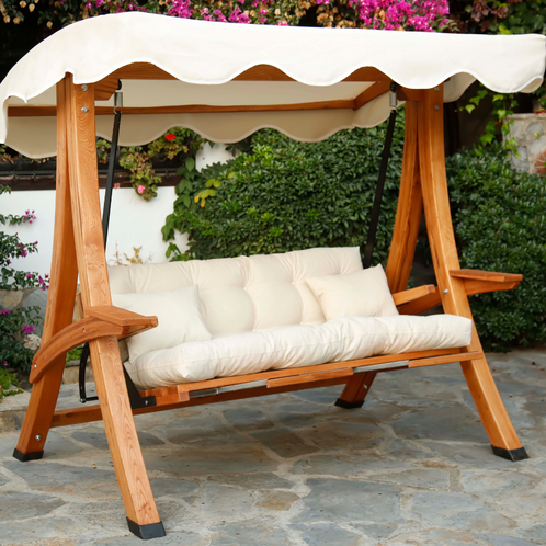 Antik S2000 Bahçe Salıncağı Krem