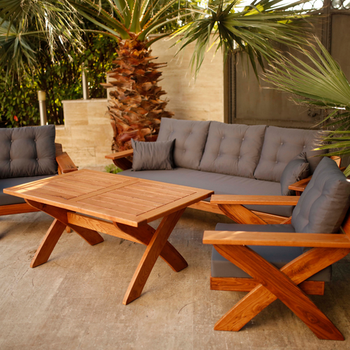 Antix Bahçe Oturma Takımı Antrasit