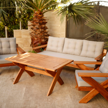 Antix Bahçe Oturma Takımı Gri